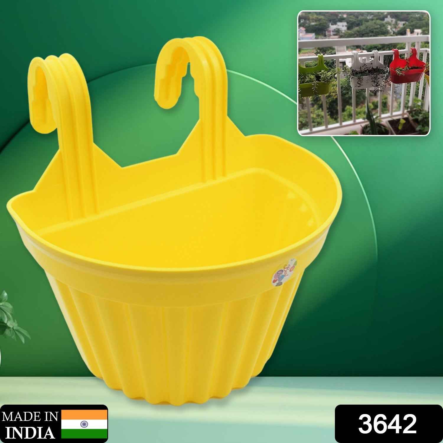 Hanging Plastic Planters - Multicolor UV-Stabilised | Indo Glow