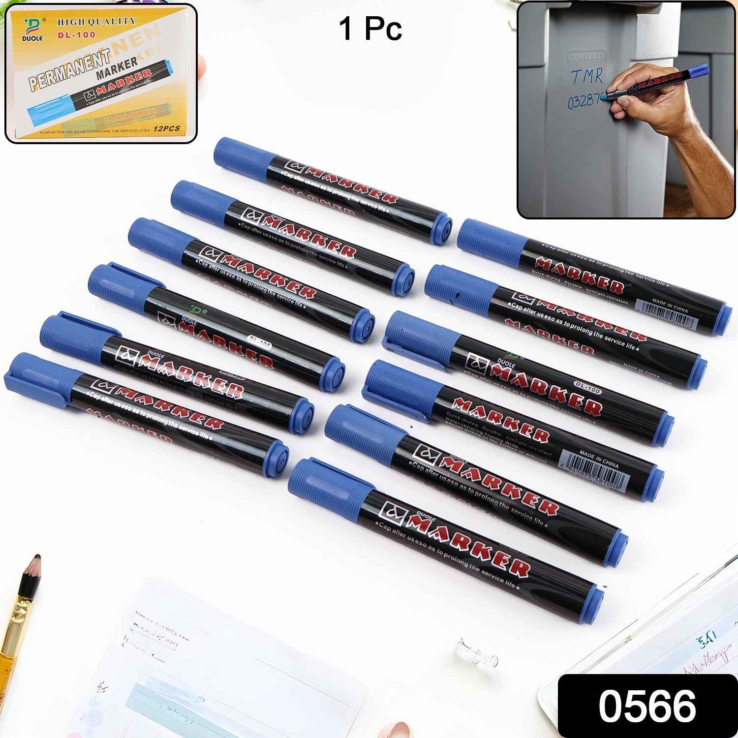 Whiteboard Marker Jumbo Tip – Blue Ink, Bold & Bright