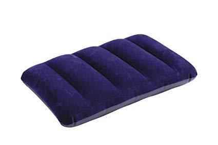 Inflatable Travel Pillow – Velvet Air Comfort (Blue) | PillowTrek