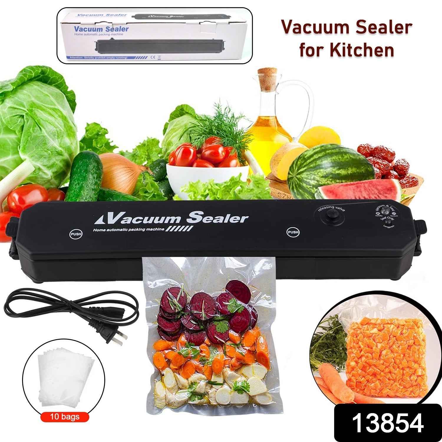Vacuum Sealer Machine – Automatic Food Preservation System | Tidy Table