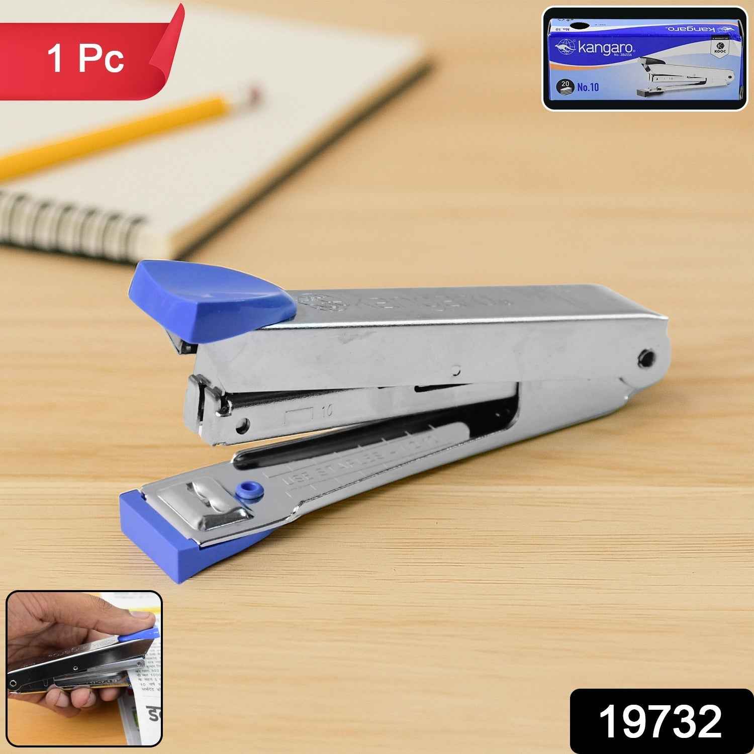 Metal Stapler No.10 – Compact, Durable Paper Binder for 20 Sheets