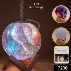 3D Moon Lamp Diffuser – LED Humidifier & Night Light | Styleva
