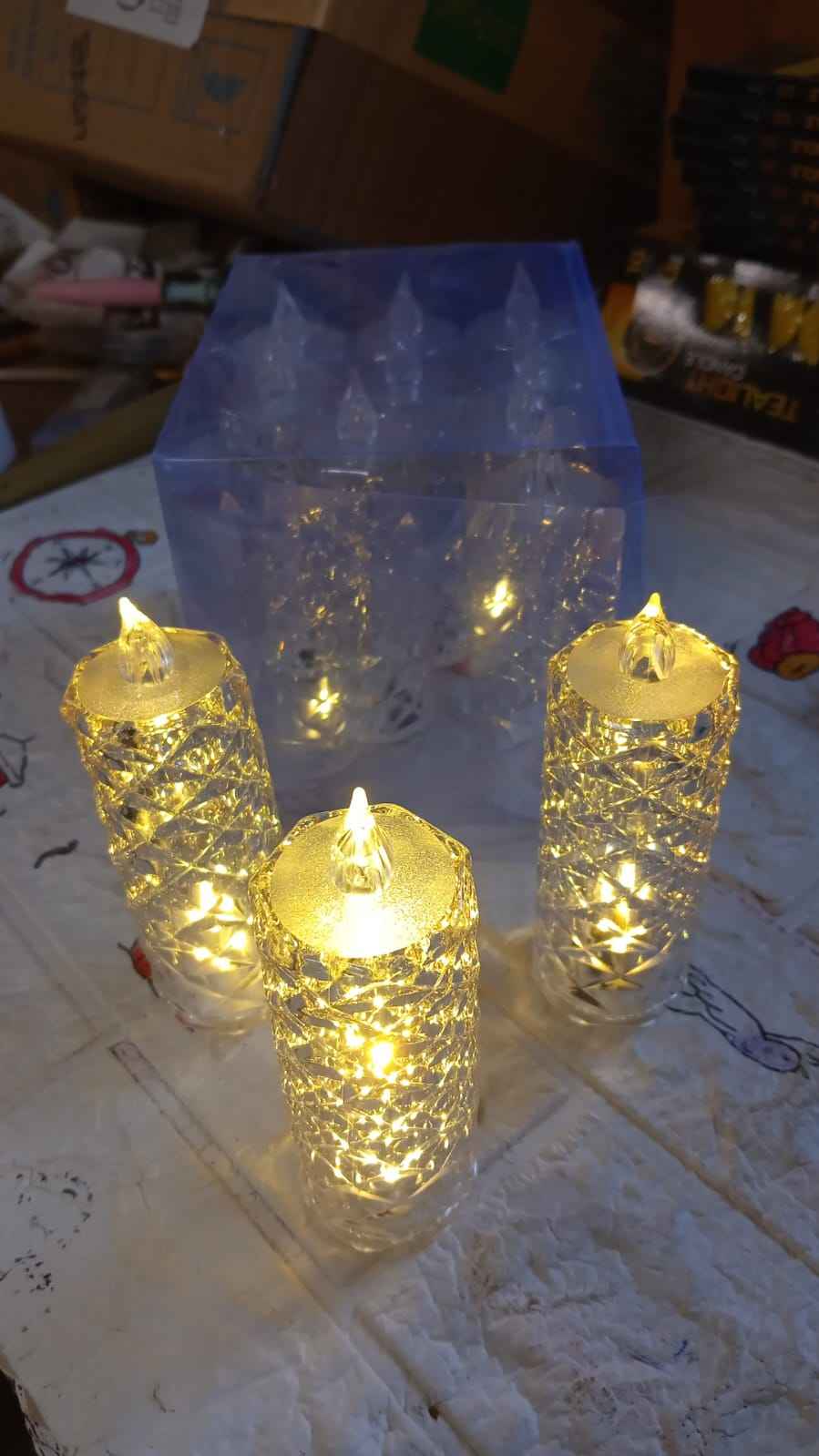 LED Rose Candle – Flameless Acrylic Decorative Lights | Giftoiza