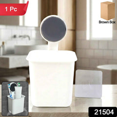 Wall Mounted Toothbrush Holder – No-Drill Space Saving Bathroom Organizer