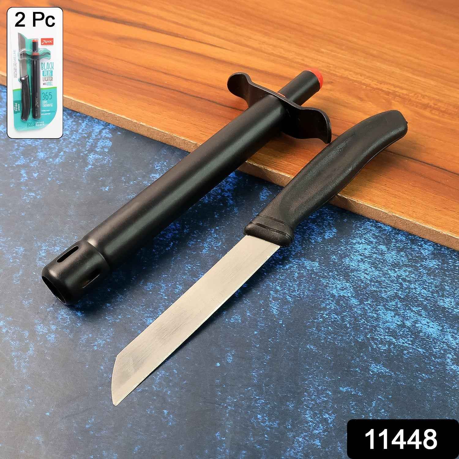 Kitchen Knife Combo – Sharp Stainless Steel Blade & Gas Lighter