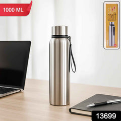 Stainless Steel Water Bottle 1000ml – Vacuum Insulated |