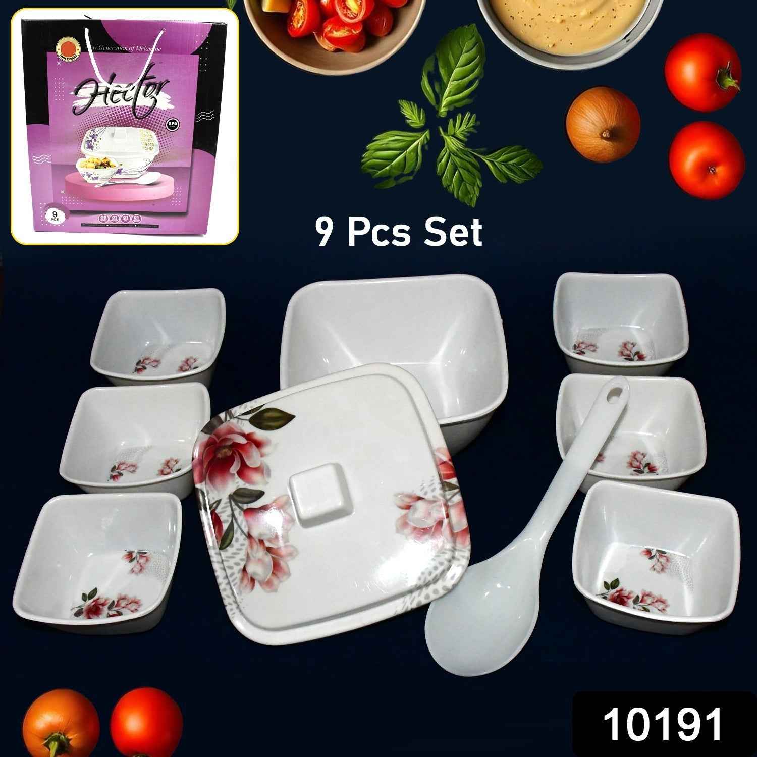 Plastic Dinner Set – 9-Piece Lightweight & Durable | Hector
