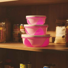 Plastic Storage Containers Set of 3 – Durable & Airtight Kitchen Boxes