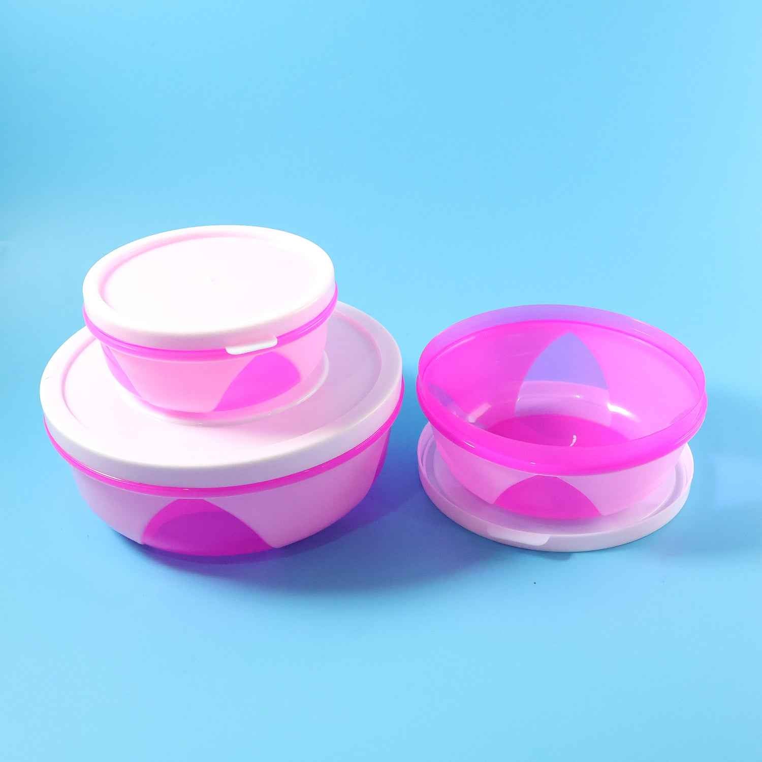 Plastic Storage Containers Set of 3 – Durable & Airtight Kitchen Boxes