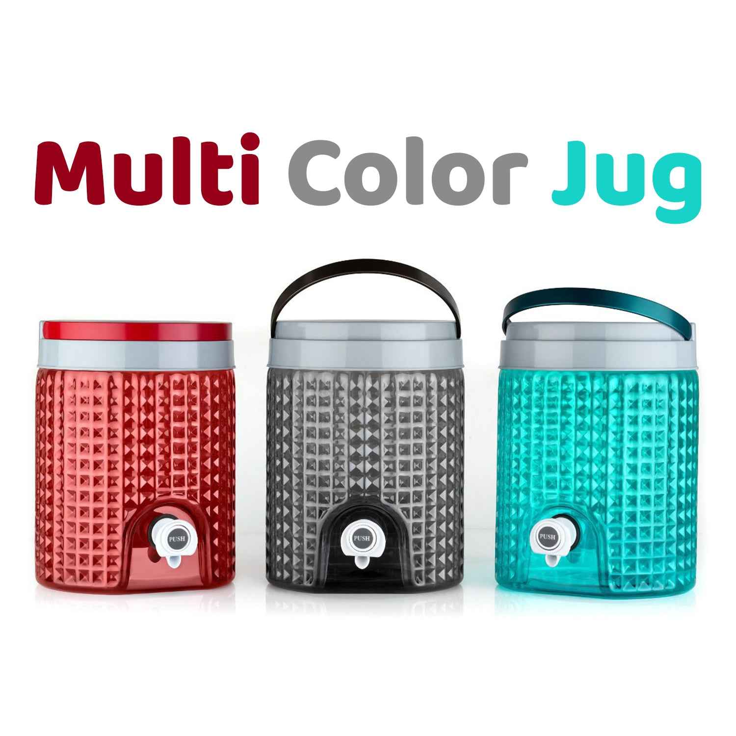 Diamond Cut Water Jug – 4500ml, Leak-Proof Design | Nekza