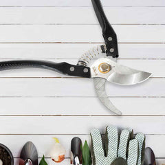Garden Shears – High Carbon Steel Blades, Non-Slip Grip | Velvet Wipe
