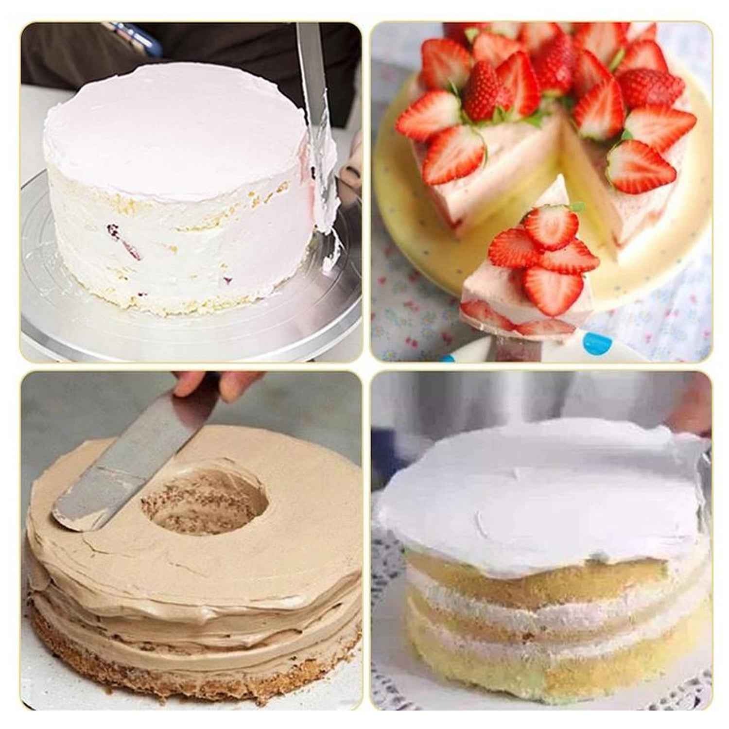 Cake Icing Spatula Set – Stainless Steel Pallet Knives | Indo Glow