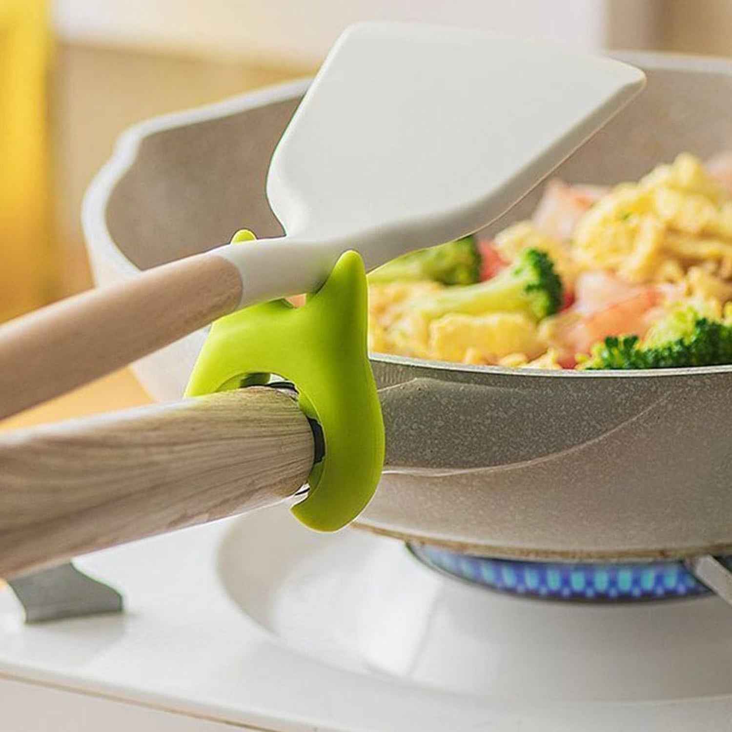 Plastic Pot Holder with Cat Ear Design – Adjustable & Heat-Resistant