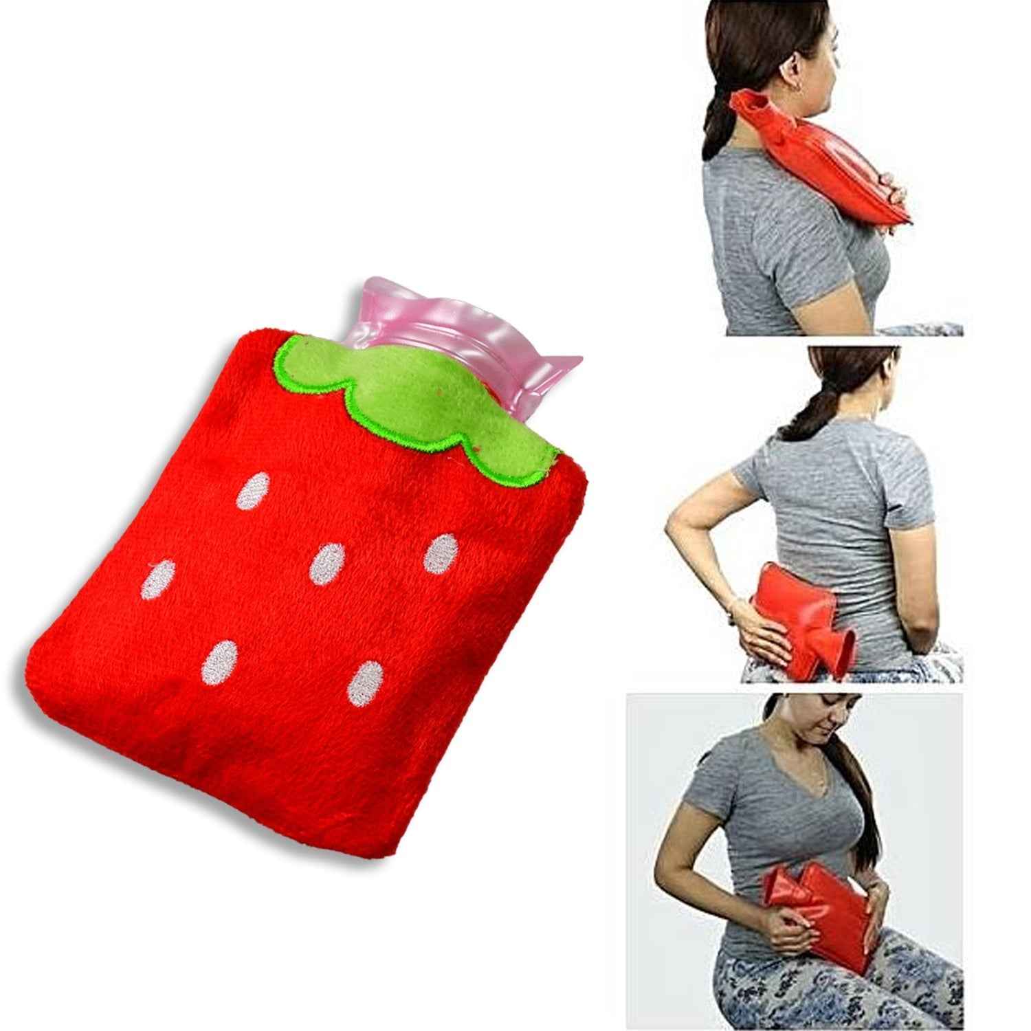 Strawberry Hot Water Bag – Pain Relief & Warmth | Velvet Wellness