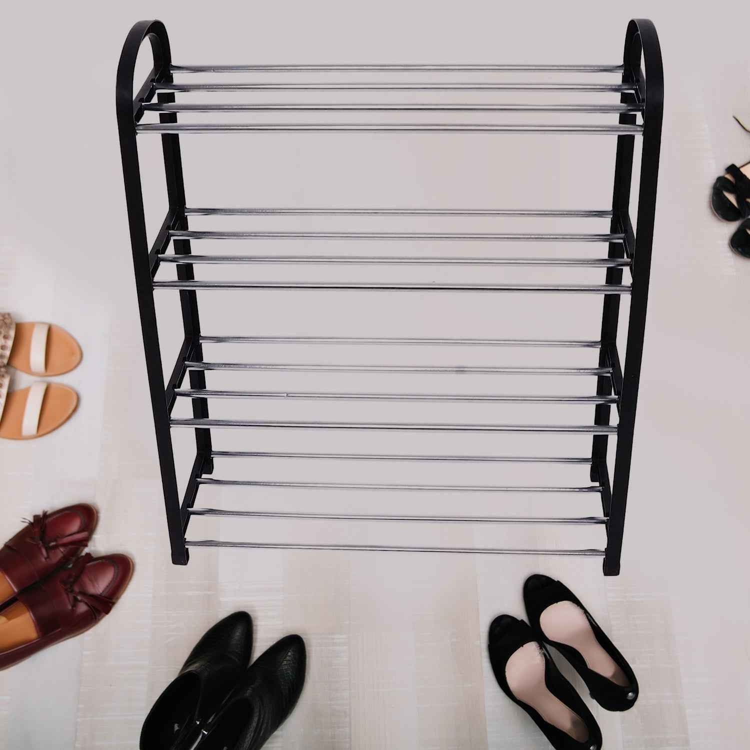 4 Tier Shoe Rack – Space-Saving Footwear Storage | Indo Glow