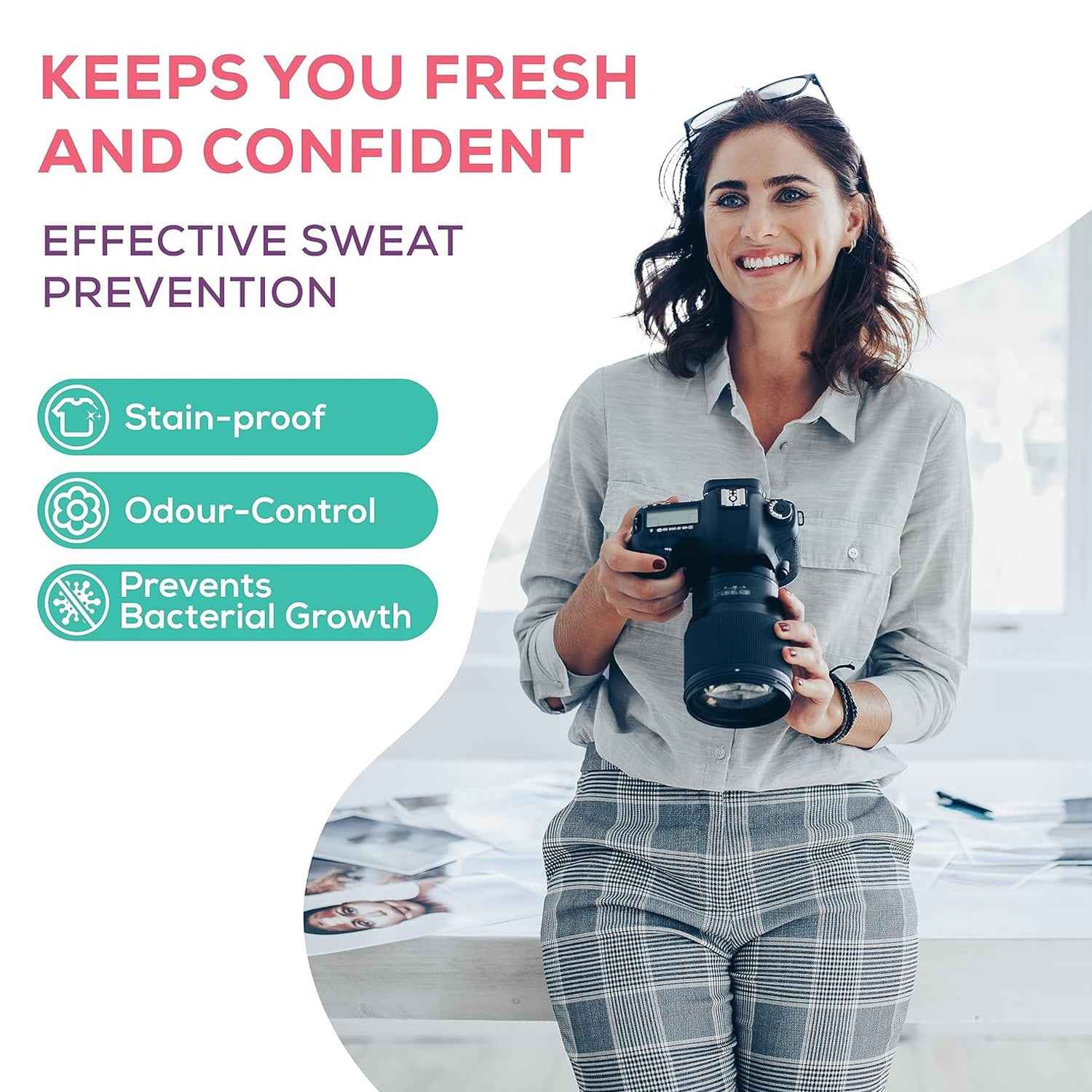 Underarm Sweat Pads – Highly Absorbent Disposable Cotton (10 Pack)