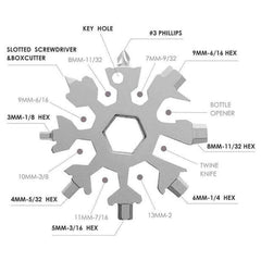 Snowflake Multi-Tool – 18-in-1 Stainless Steel Portable | BoltForce