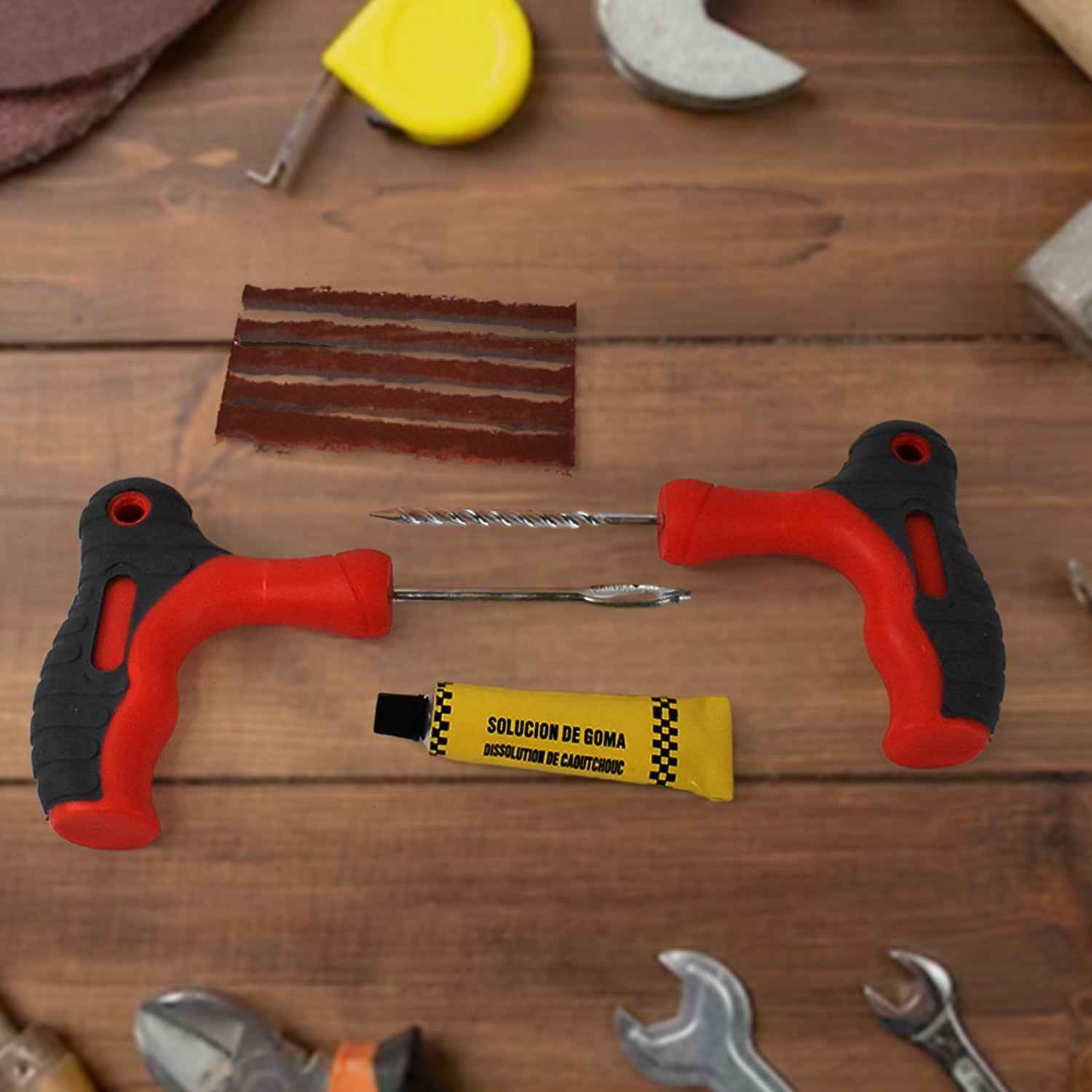 Tubeless Tyre Puncture Repair Kit – 4-in-1 Durable Tool Set