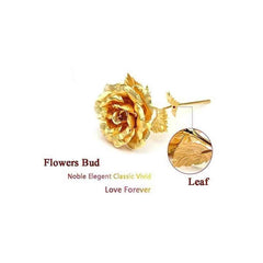 24K Artificial Golden Rose – Elegant Lasting Gift with Box
