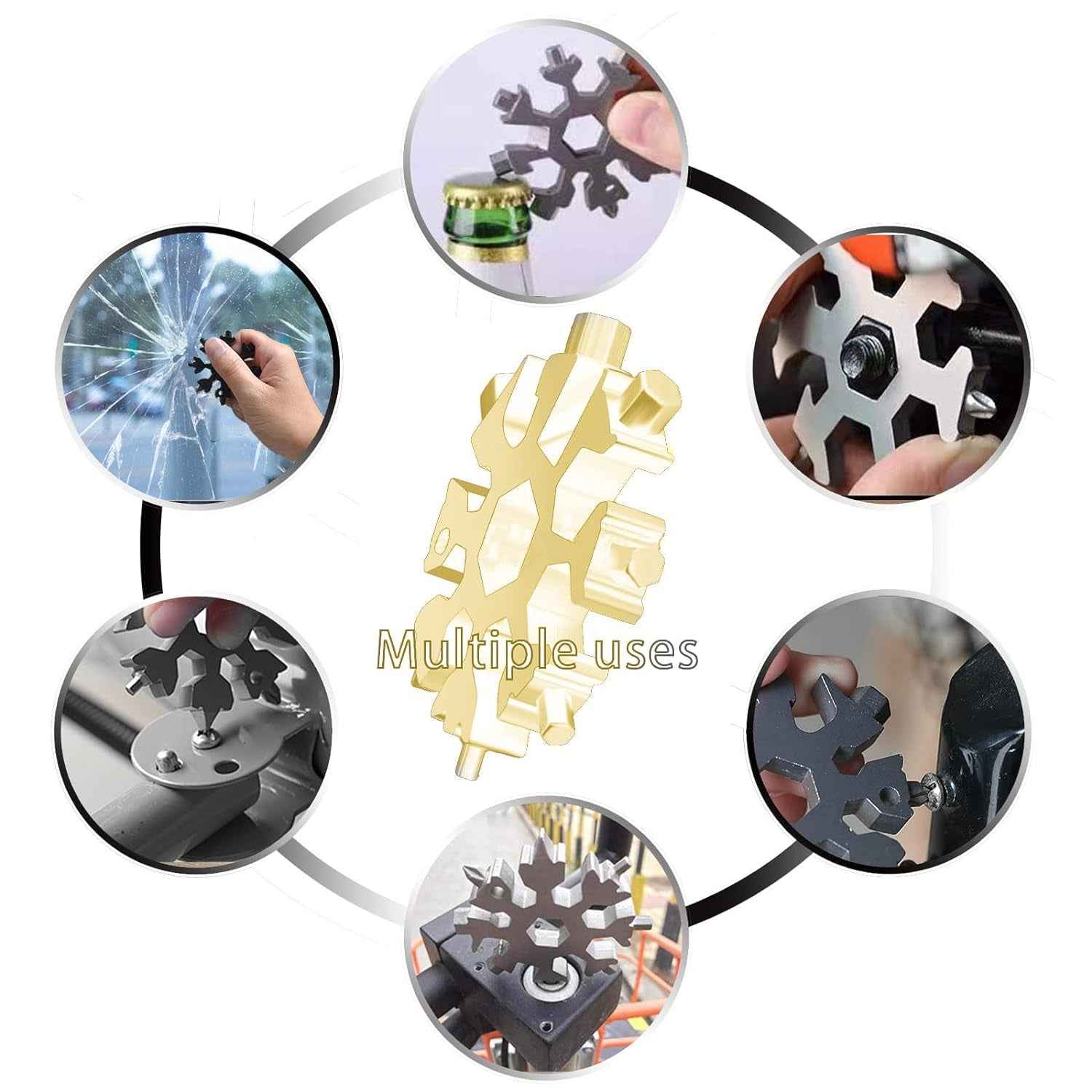 Snowflake Multi-Tool – 18-in-1 Portable Tool Kit | BoltForce