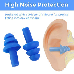 Swimming Ear Plugs – Reusable Waterproof Silicone Comfort