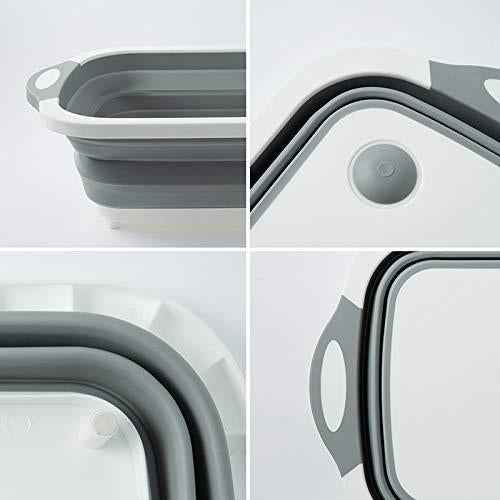Foldable Chopping Board – 3-in-1 Dish Rack & Washing Bowl | Indo Glow