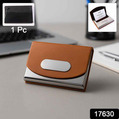 Leather Business Card Holder – Slim Magnetic Closure Case