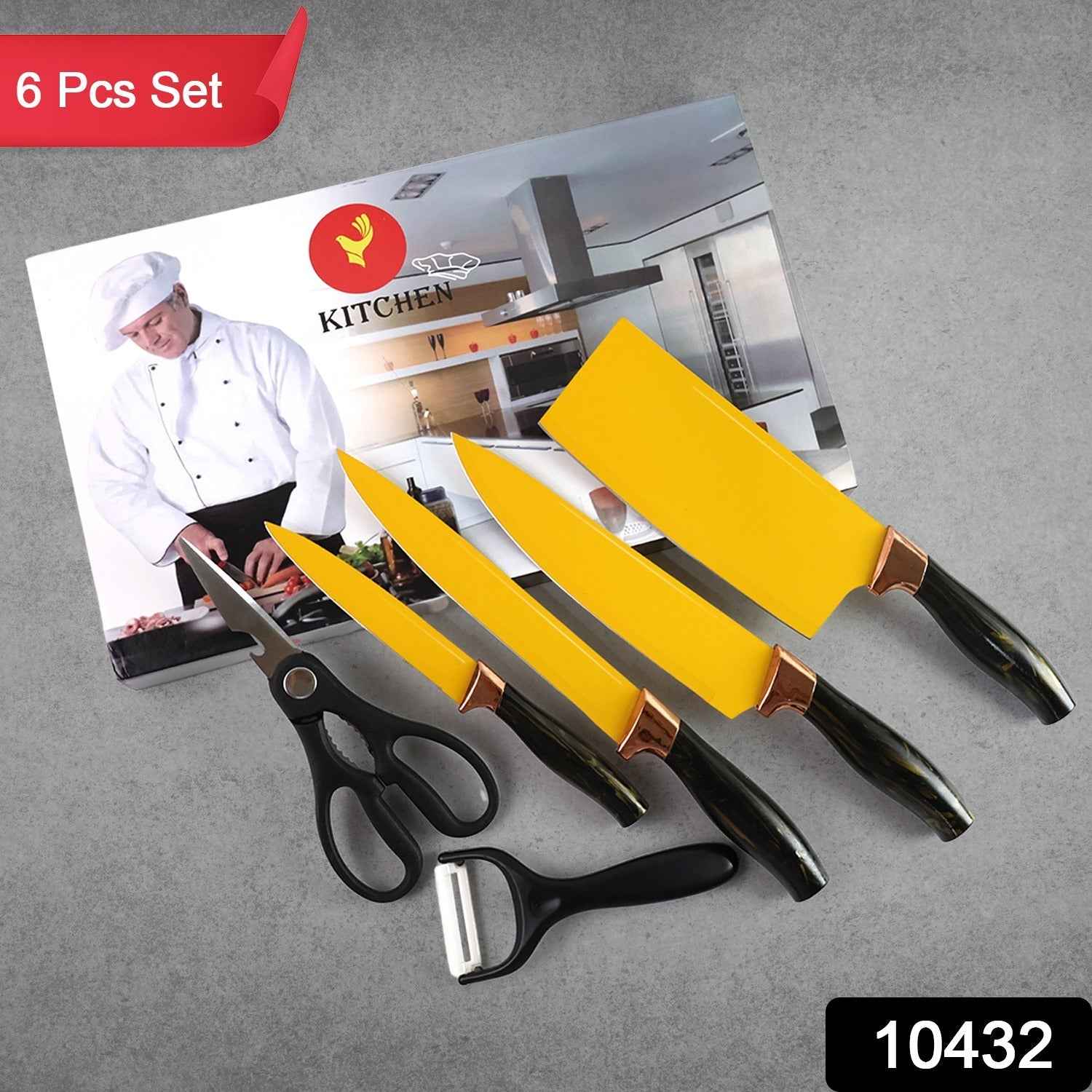 Professional Kitchen Knife Set – 6-Piece Stainless Steel Blades