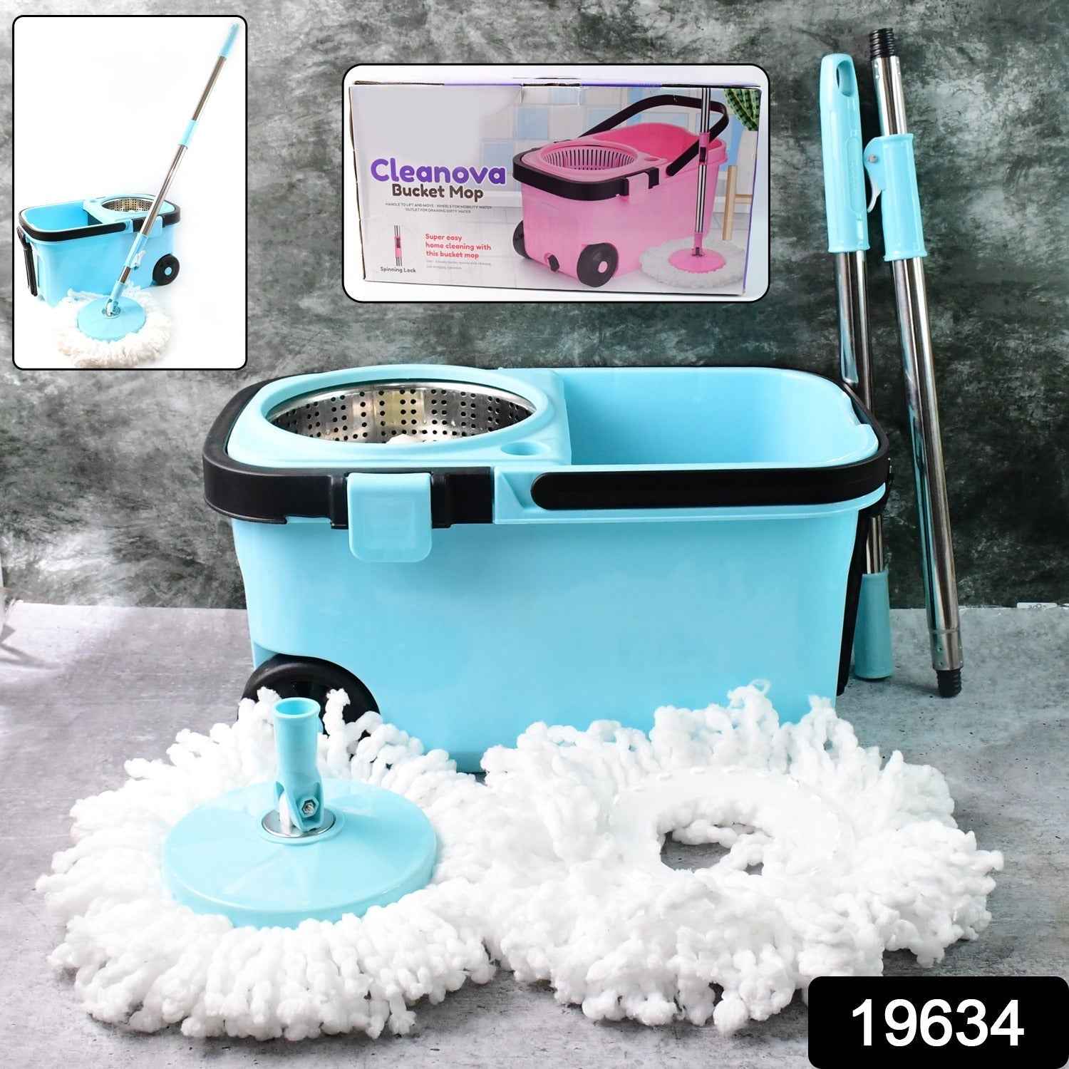 360° Spin Mop – Super Absorbent Microfiber Floor Cleaner