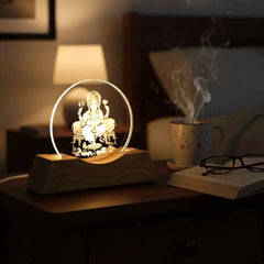3D Lord Ganesha LED Night Lamp – Warm Spiritual Glow