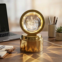 3D Crystal Ball LED Night Lamp – Elegant Spiritual Home Décor