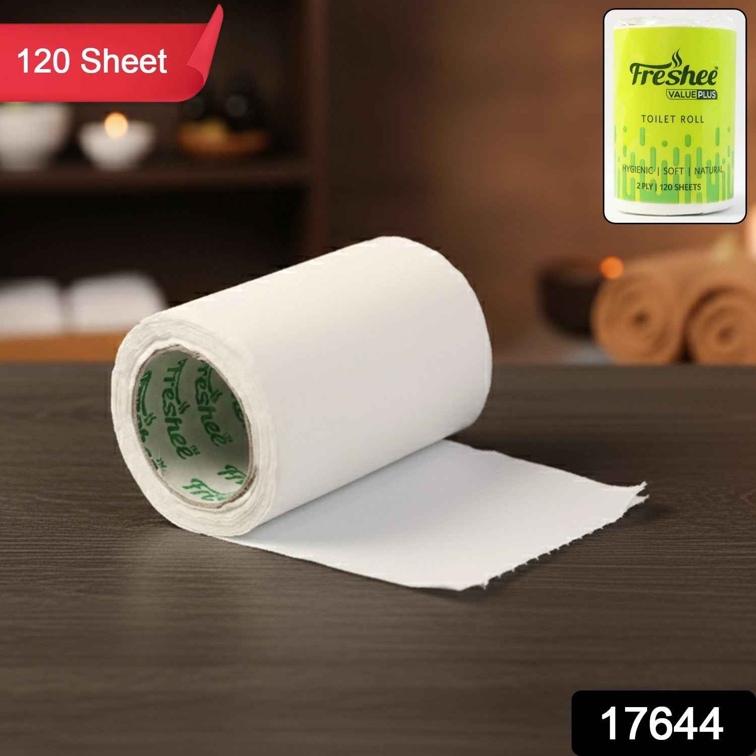 Ultra-Soft 2-Ply Toilet Roll – 120 Sheets for Comfort & Hygiene