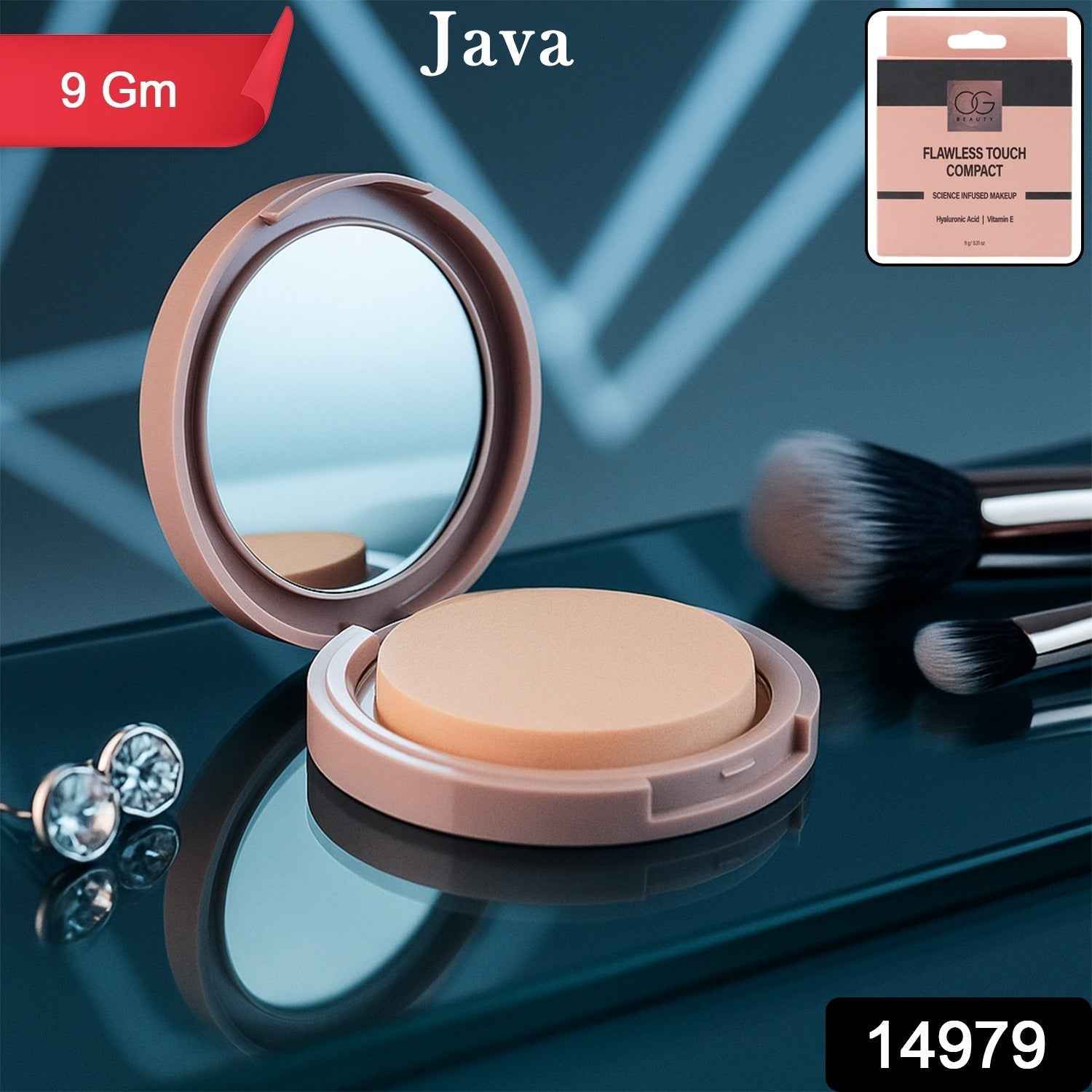 Java Compact Powder – Long-Lasting Matte Finish, 9gm