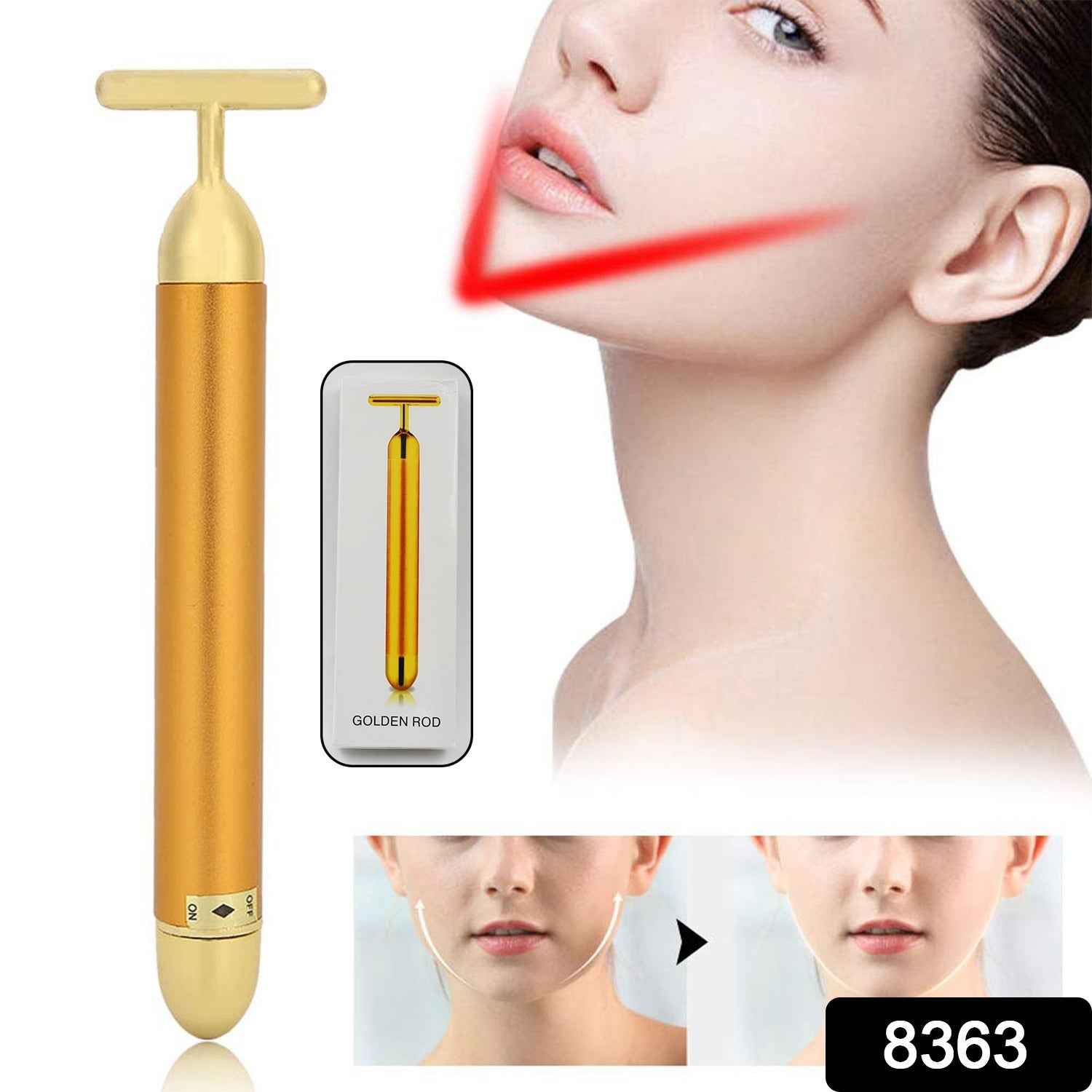 Vibrating Face Massager – Golden Energy for Radiant Skin | Velvet Wellness