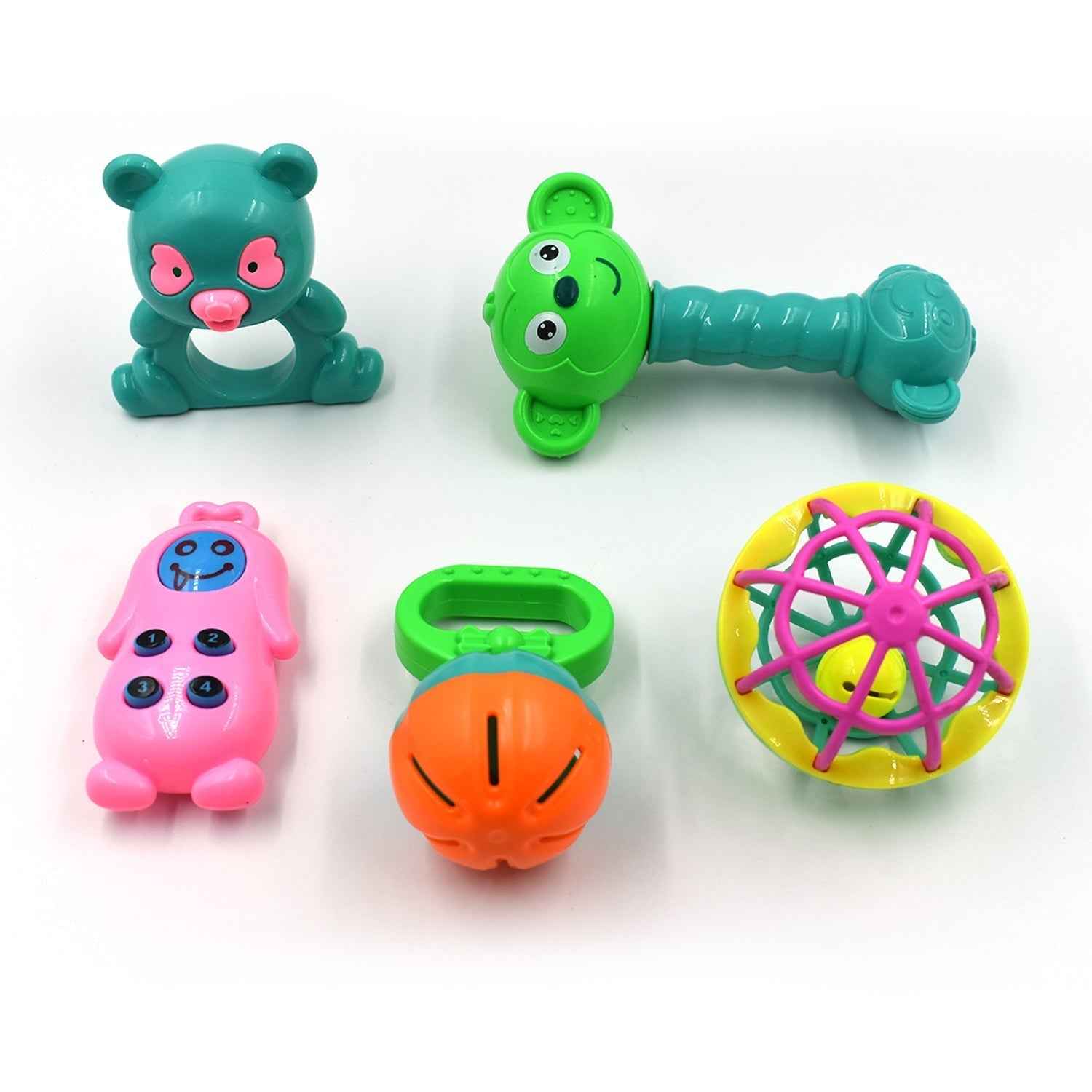 Rattles Baby Toy Set – 5 Pcs Engaging Fun | Aditi