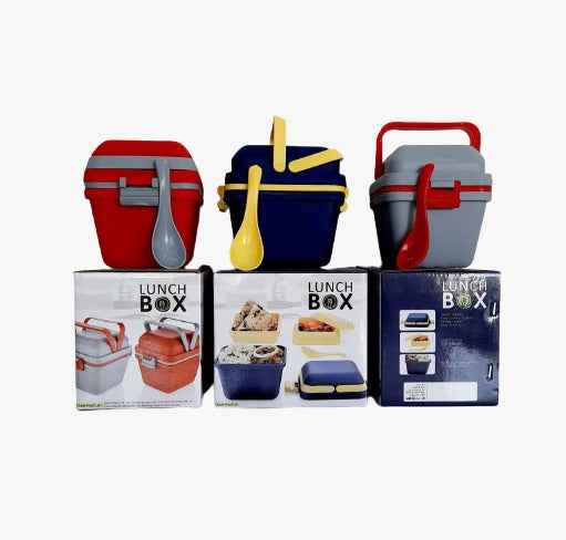 Airtight Lunch Box – 3 Compartment, Push Lock | Lunchie Bunchie