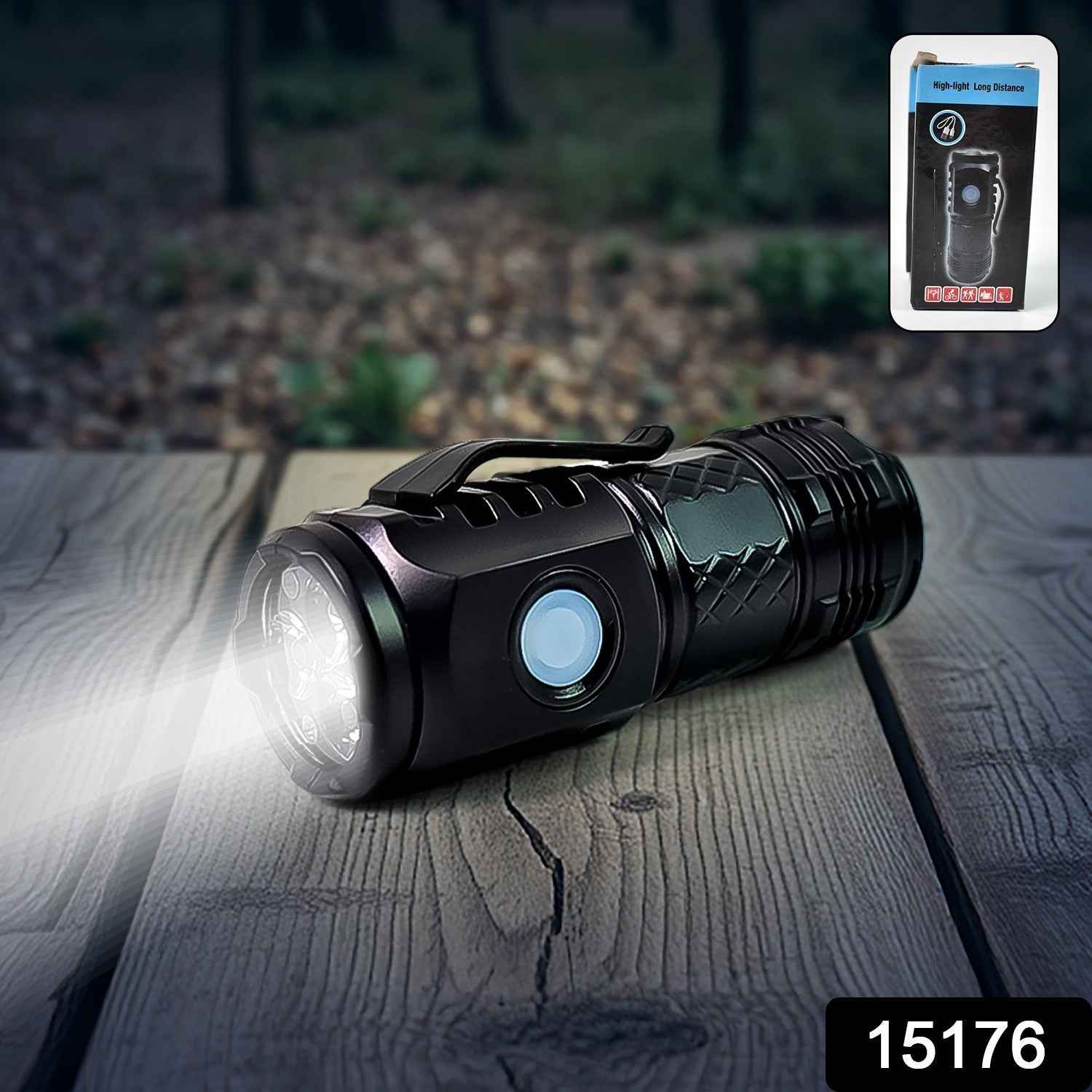 Rechargeable LED Torch – 5 Modes, Waterproof | Indo Glow