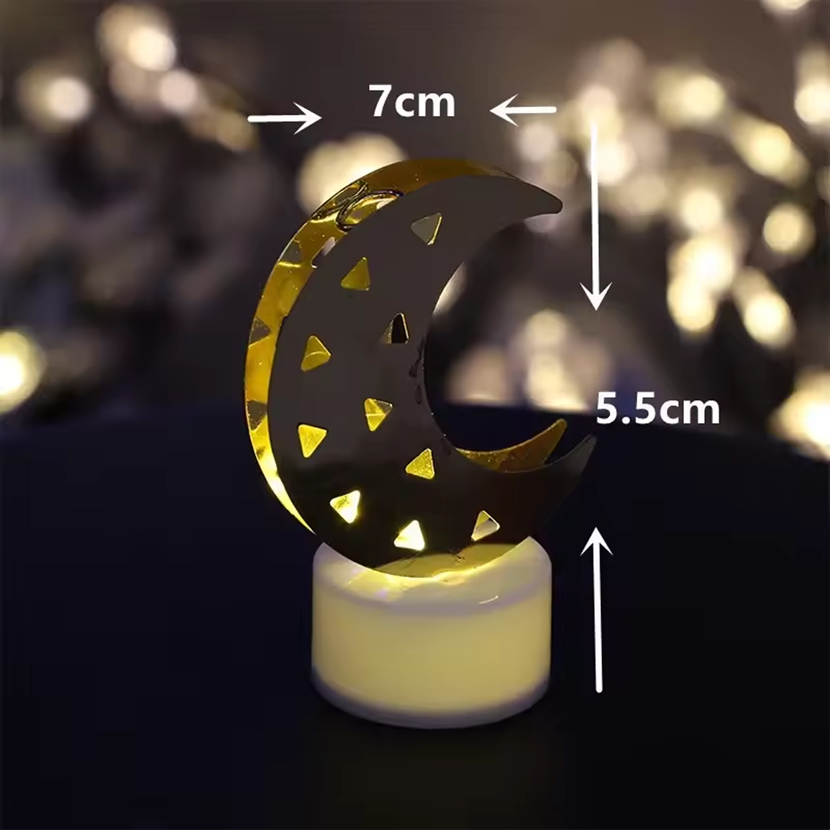 Moon Shaped Flameless LED Candles – Cozy Ambient Glow, Set of 4