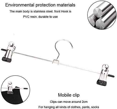 Detail of an adjustable anti-rust hanger clip and 360-degree swivel hook.