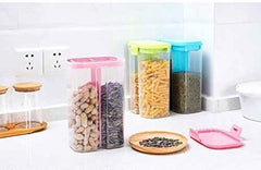 Airtight Food Grain Container – 2 Sections, 2L | Velvet Wheels