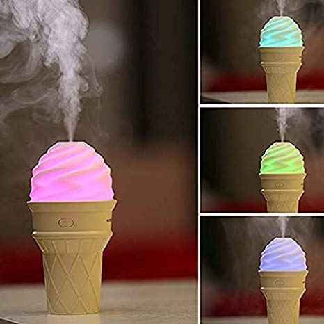 Ice Cream LED Humidifier Ð Portable Air Moisturizer & Fragrance Diffuser