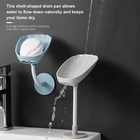 Self-Draining Soap Dish – Wall Mounted, No Drill | VelvetBubbles