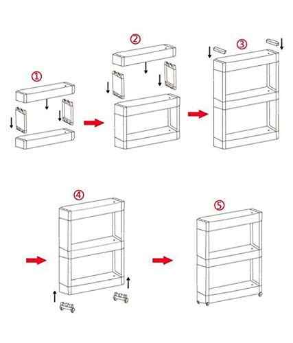 Slim Storage Rack – 3-Tier Multipurpose Shelf | Organivo