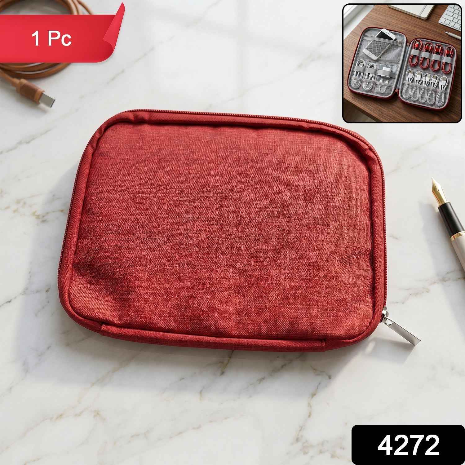 Multi-zip Pouch Organizer Ð Compact Storage for Travel & Home