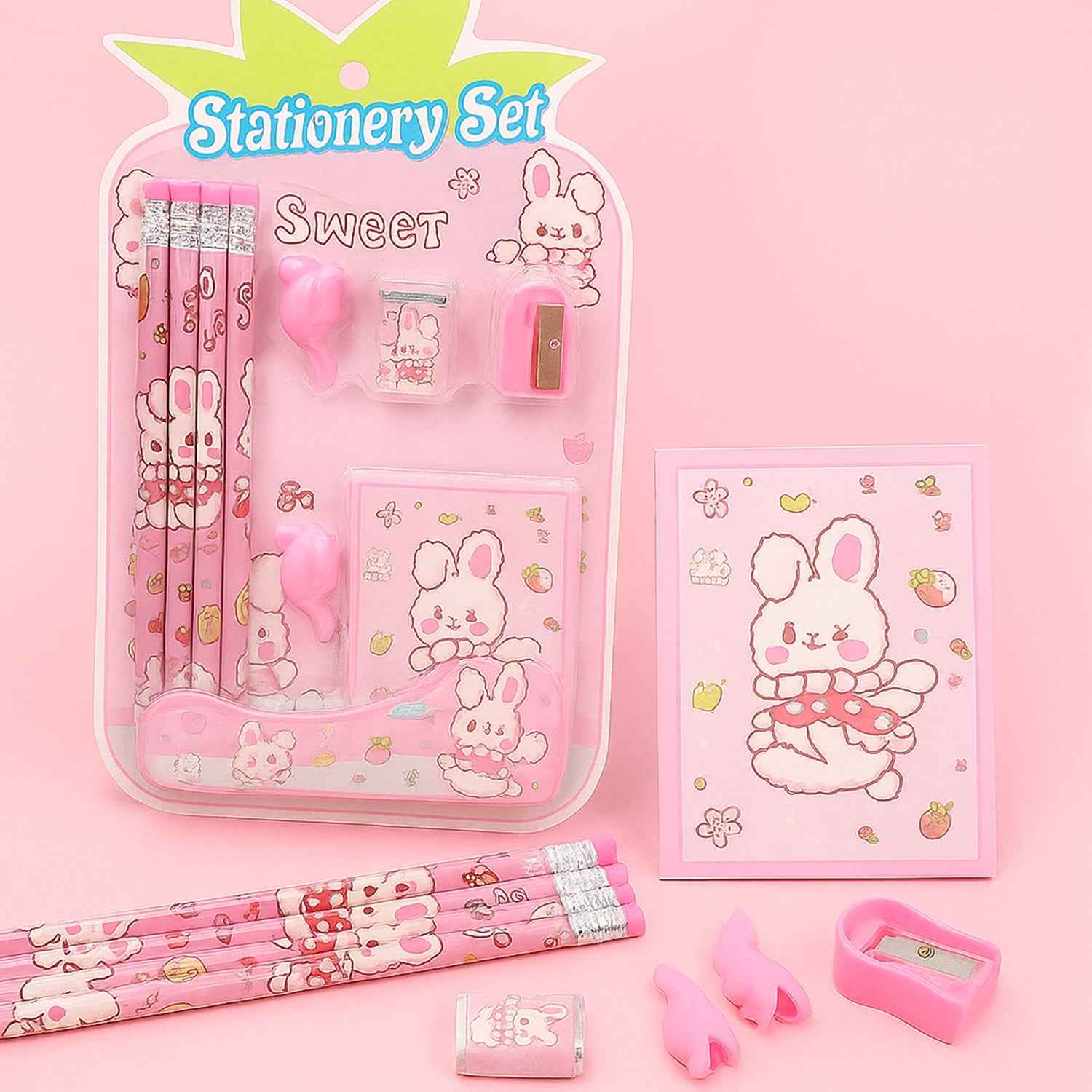 Kids' Stationery Kit – 9 Pc Set, Wooden Pencils | Arrive Kit
