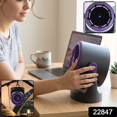 Desktop Air Circulator Table Fan with Hanging Hook, Portable Desk Fan (1 Pc)