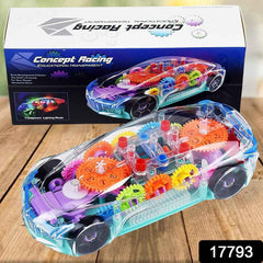 Gear Car Toy – Transparent, Musical & 3D Lights for Kids | Spark Tots
