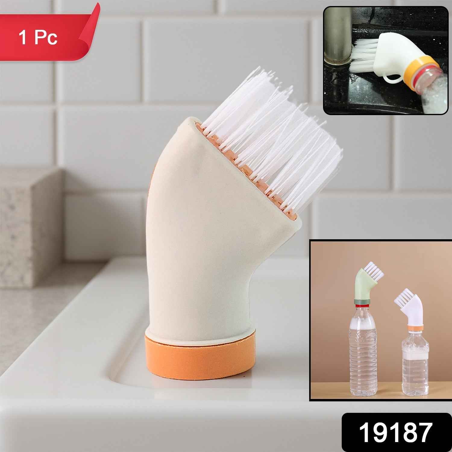 Bottle-Attachable Cleaning Brush – Ergonomic Deep Scrubber