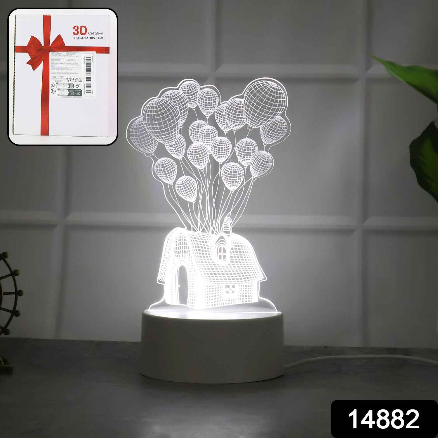 3D Illusion LED Night Lamp – USB Powered Soft Glow Décor