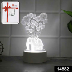 3D Illusion LED Night Lamp – USB Powered Soft Glow Décor
